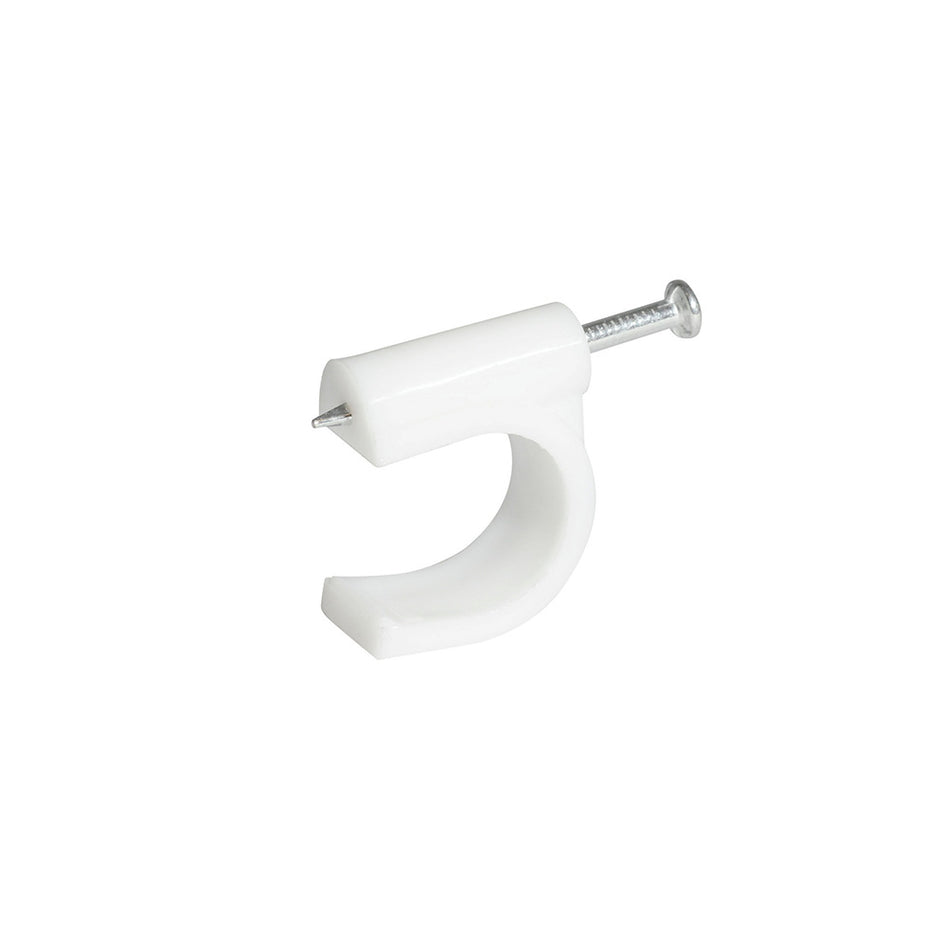 Grapa para cable coaxial 8 mm, color blanco, 20 piezas Surtek GRAC8
