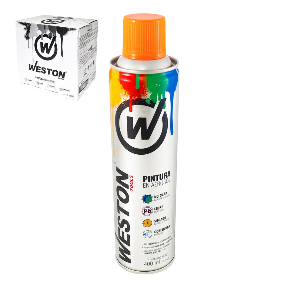 PINTURA AEROSOL NARANJA FLUORESCENTE 400
