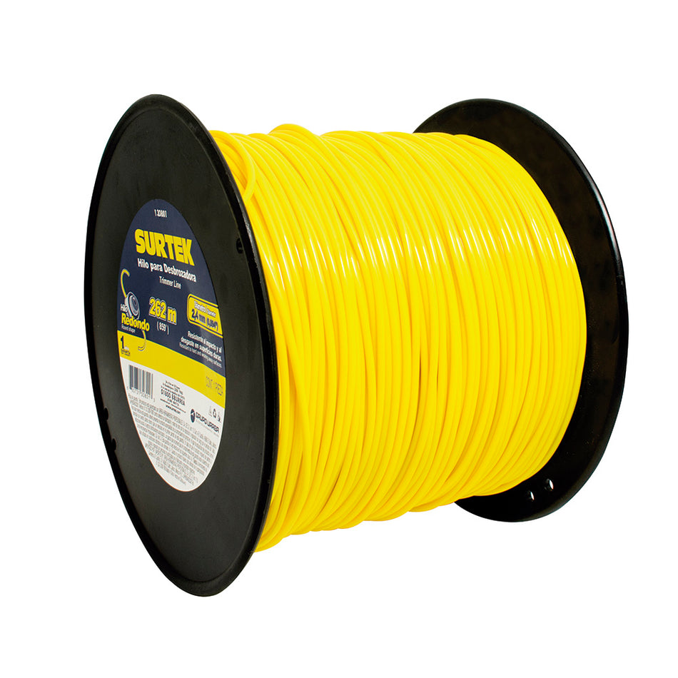 Nailon redondo para desbrozadora en carrete, 2.4 mm x 262 m Surtek 130801