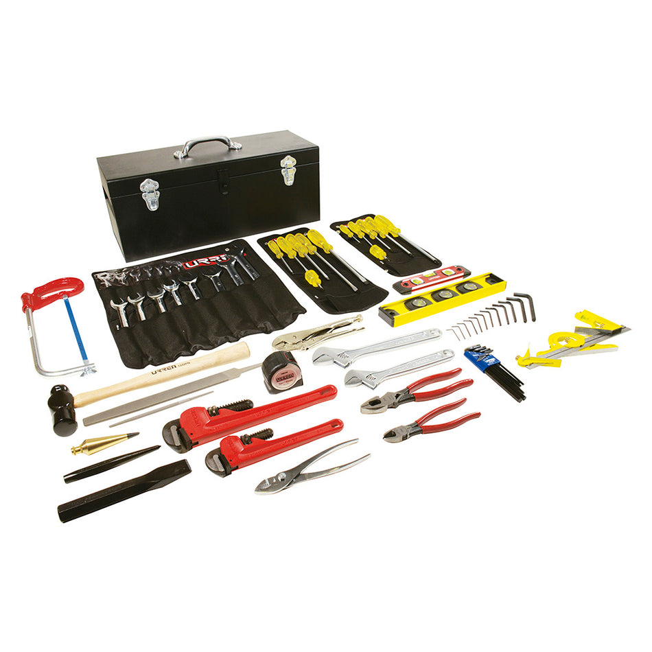 Juego básico industrial para instrumentista de montaje en pulgadas, 68 piezas caja D7C20 Urrea 98160