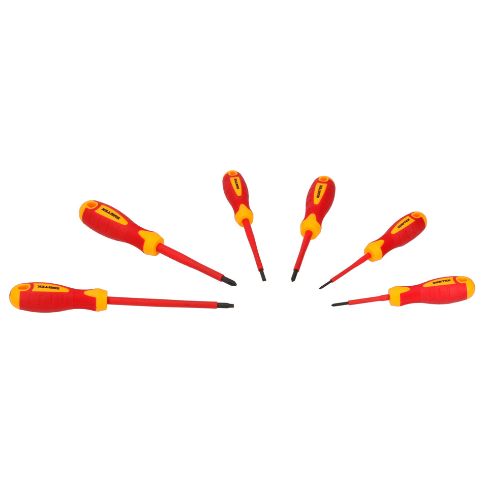 Juego de destornilladores con mango bimaterial 1000 V combinados, 6 piezas Surtek JDB6V