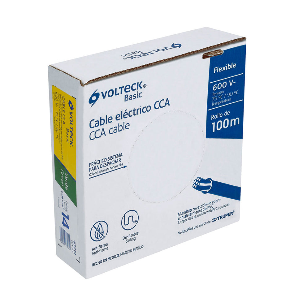 Rollo de 100 metros de cable THW CCA 14