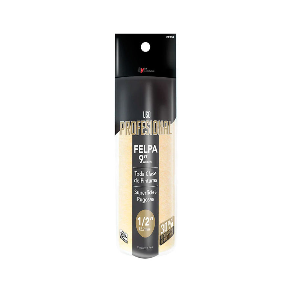 FELPA   9" ALTA DENSIDAD 1/2", BYP