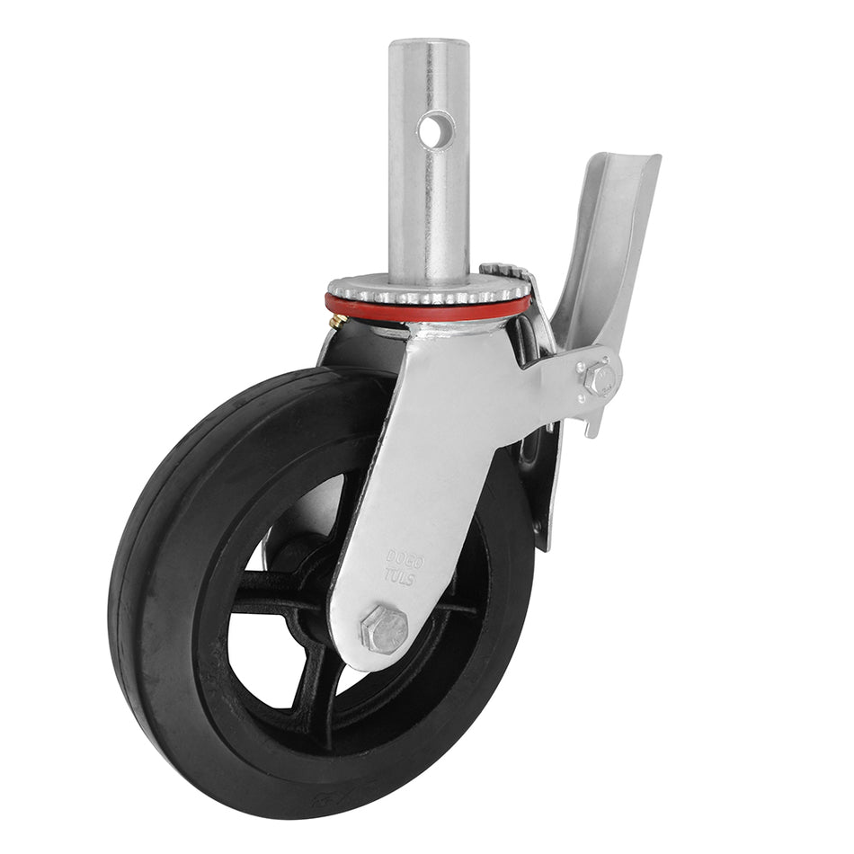 RODAJA ANDAMIO HULE FIERRO GIRA FRENO 8" DOGOTULS ZF5152