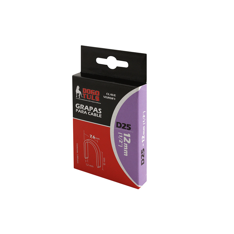 GRAPAS D25 1/2" 12MM (1000 PZAS) DOGOTULS VE2021