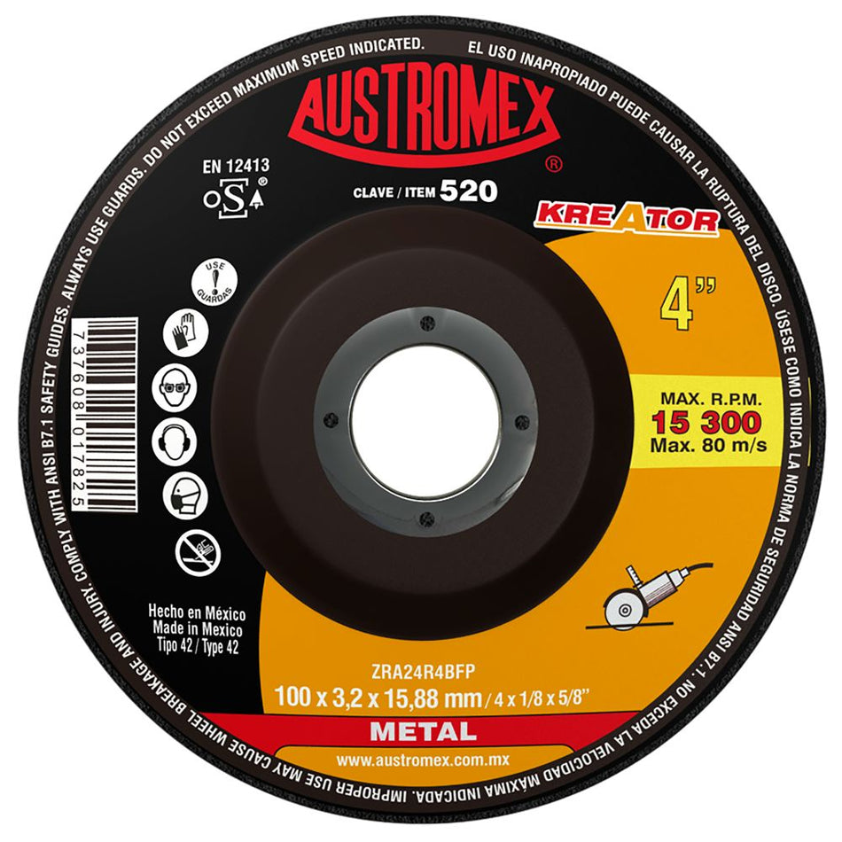 Disco abrasivo para corte de metal de 10