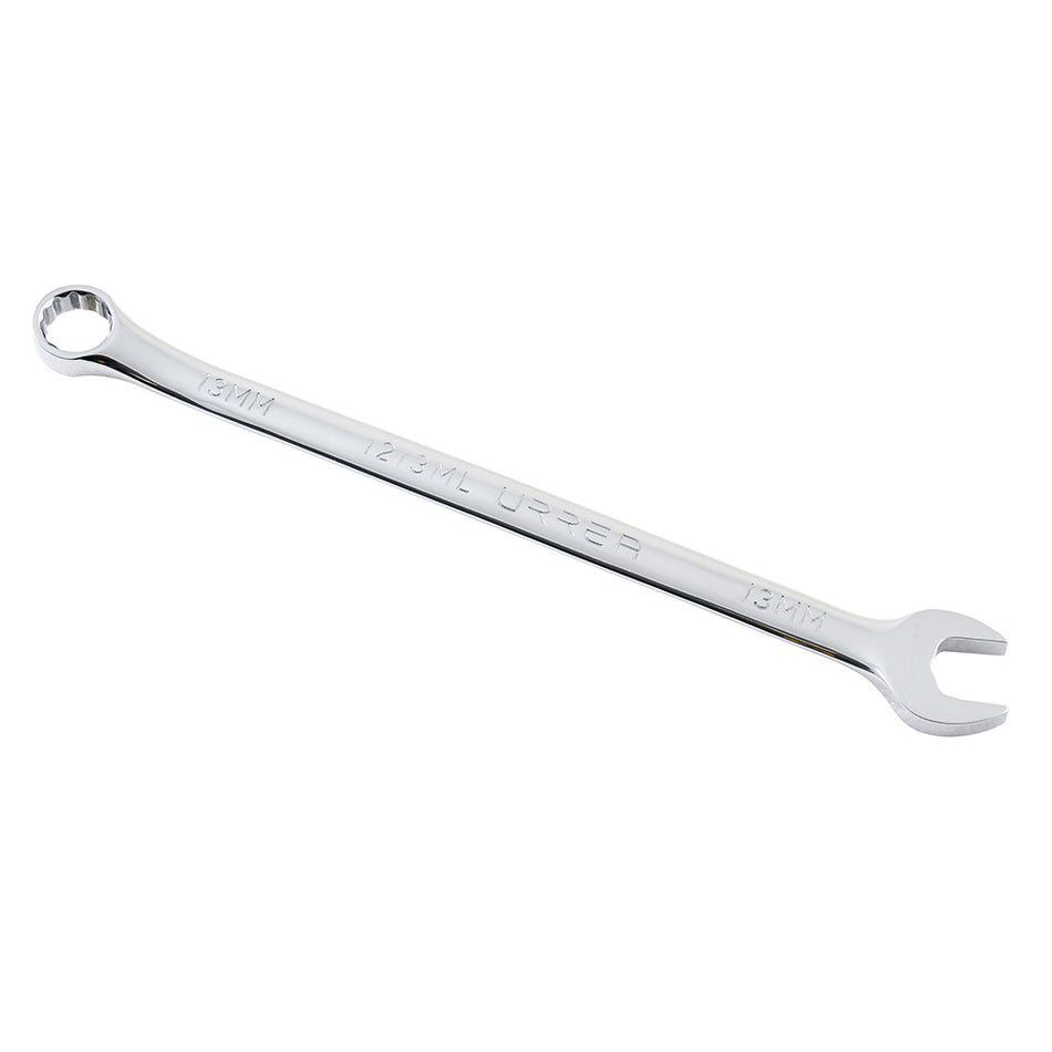 Llave combinada extra larga pulido espejo métrica, 12 puntas, 13 mm Urrea 1213ML