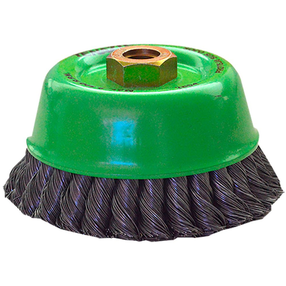 Cepillo tipo copa trenzado de 125 x 0.50