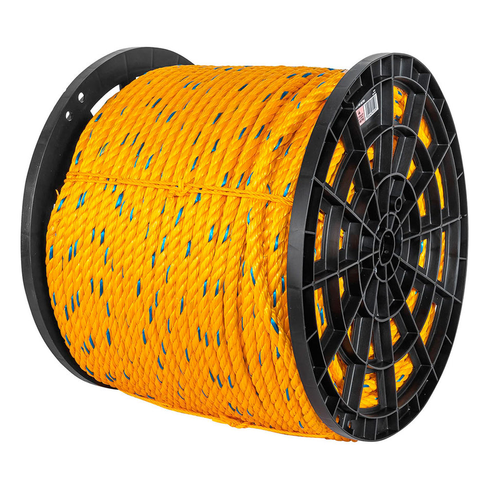 Metro de cuerda amarilla de 16 mm en rol