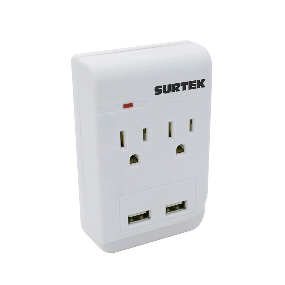 Multicontacto de barra 2 entradas 2 USB Surtek 136205