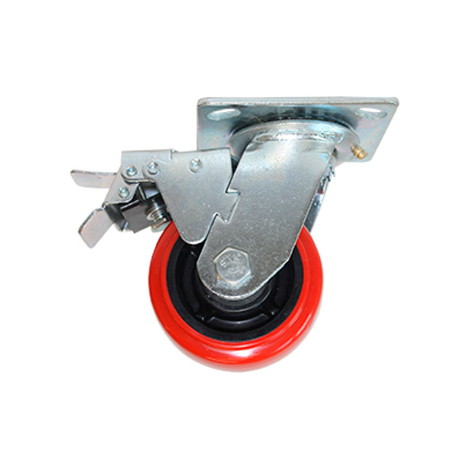 RODAJA PP NEGRO Y PU ROJO GIRA FRENO 6" DOGOTULS ZF5077