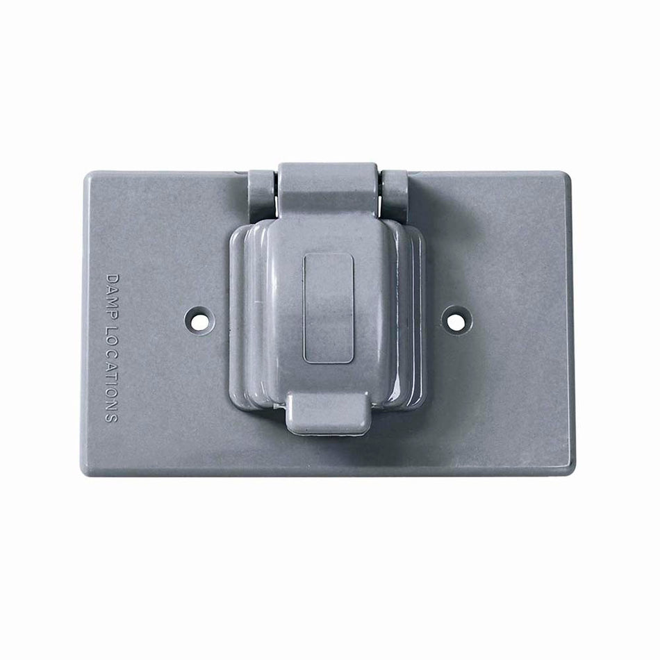 Placa sencilla plástica para intemperie, línea estándar, color gris Surtek 136613