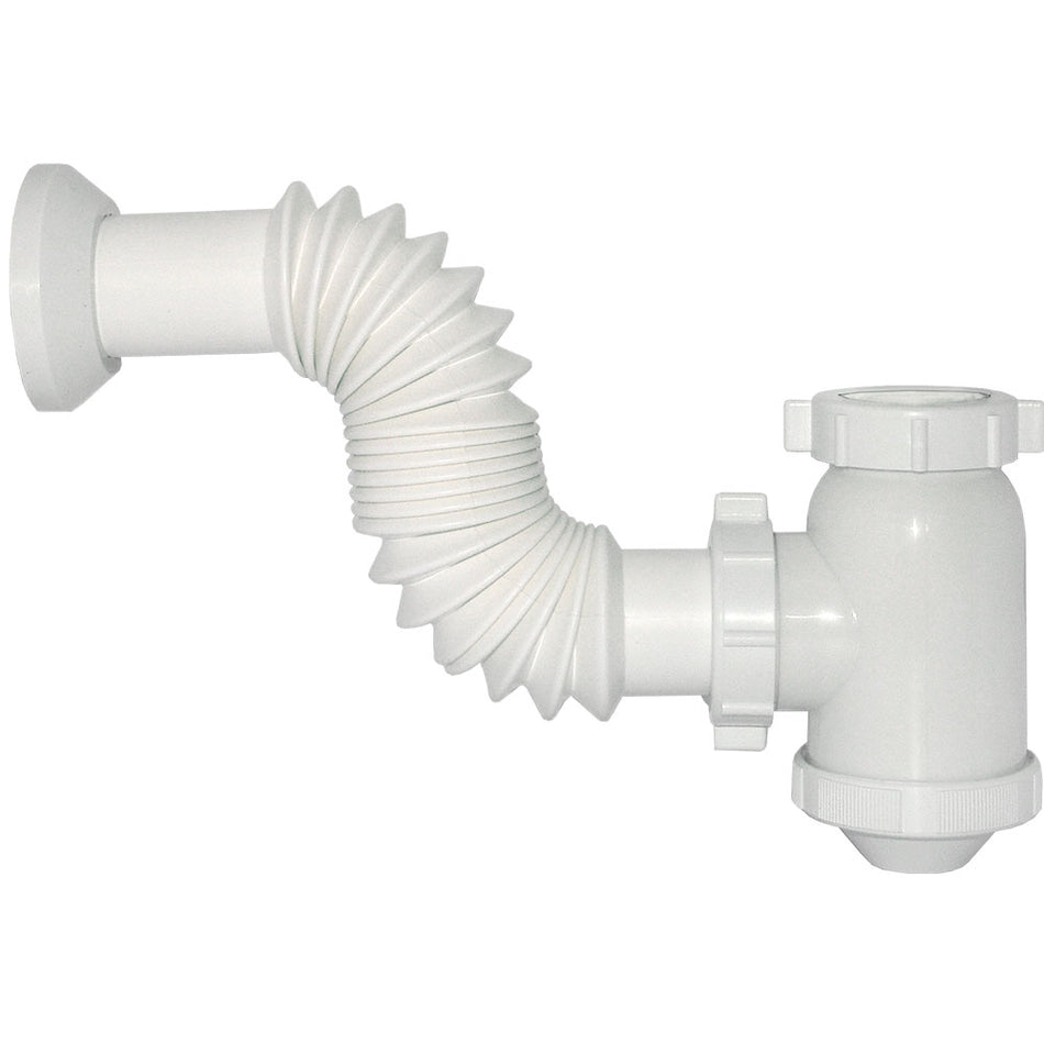 MEDIA TRAMPA C/SALIDA FLEXIBLE P/LAVABO