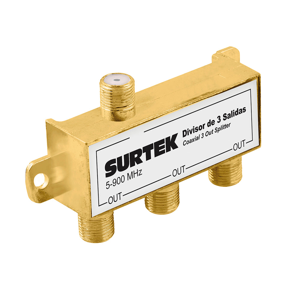 Divisor coaxial , 1 entrada 3 salidas Surtek 153207