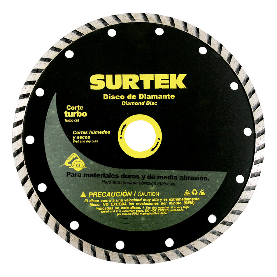 Disco de diamante turbo 4" Surtek 123470