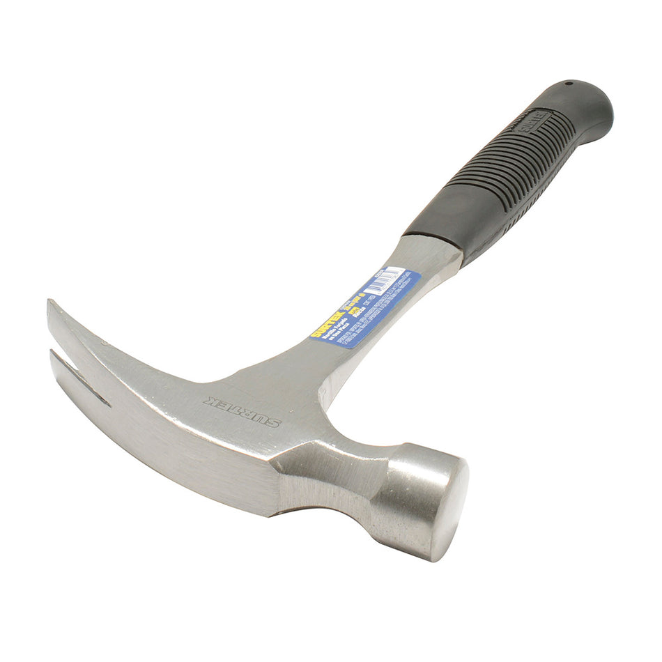 Martillo de uña recta forjada en una pieza con mango de neopreno de 13", 16 oz Surtek 416XR