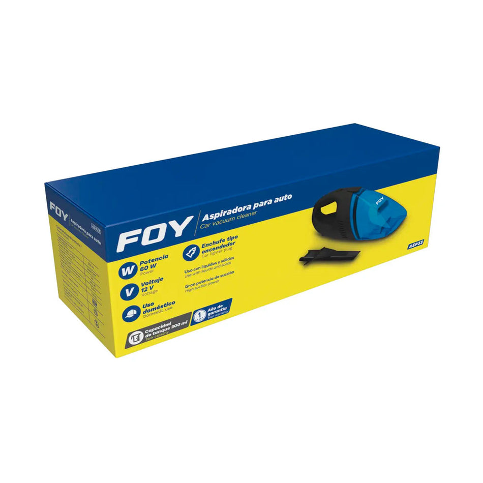 Aspiradora portátil para automóvil 300 ml, 12 V Foy ASP33