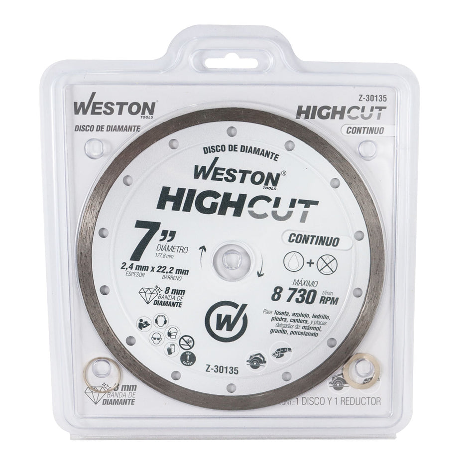 DISCO DE DIAMANTE RIN CONTINUO 7" HIGHCU