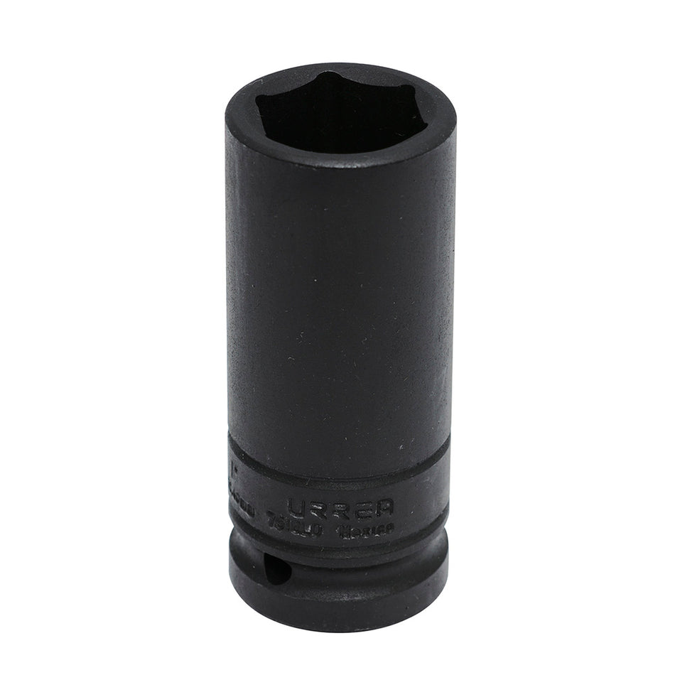 Dado de impacto largo pared delgada cuadro de 3/4", 6 puntas, en pulgadas, 1" Urrea 7516LD