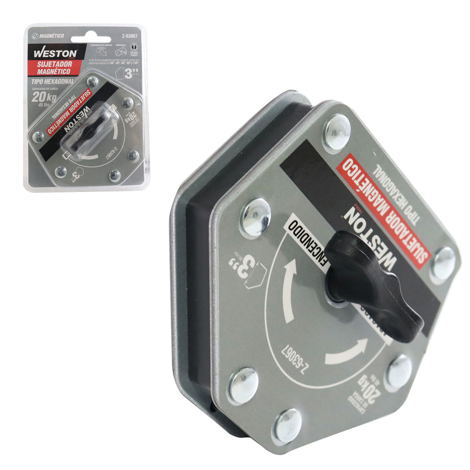 SUJETADOR MAGNETICO TIPO HEXAGONAL P/SOL