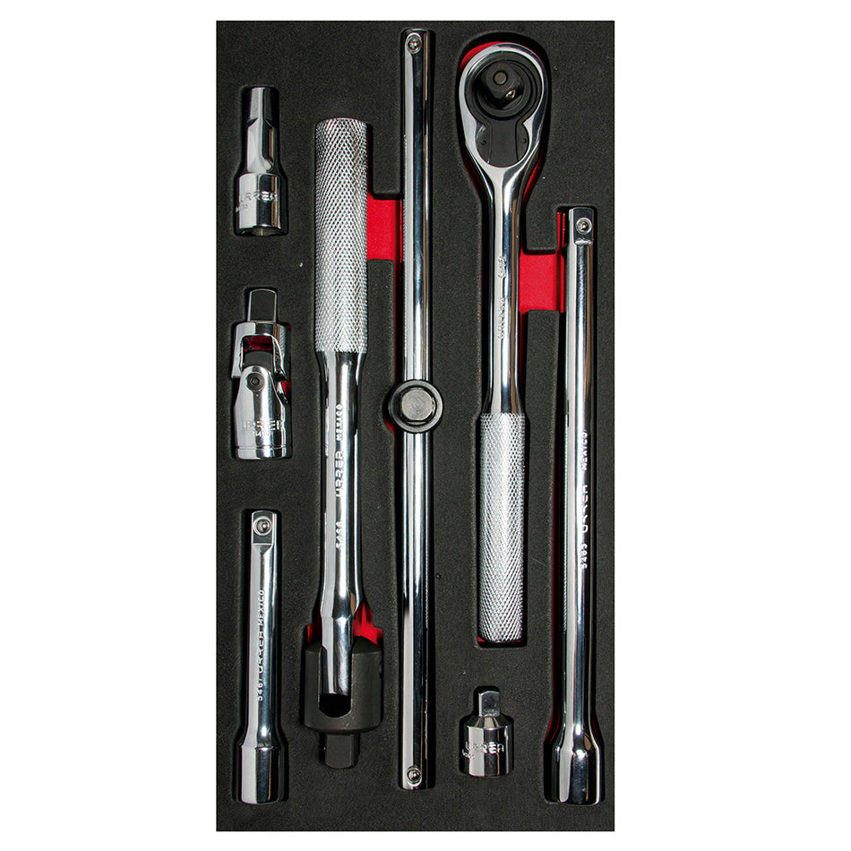 Juego de accesorios cuadro 1/2" 8 piezas, CH109-C Urrea CH109