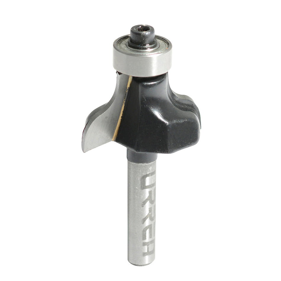 Broca para router de acero pecho de paloma con balero 1-3/8" zanco de 1/4" Urrea BR1424