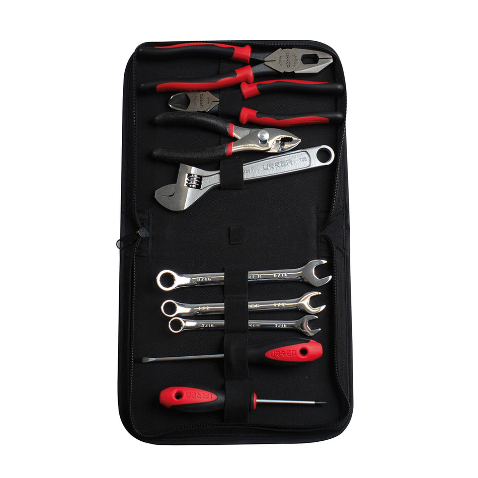 Juego combinado de herramientas 9 piezas, con portafolio Urrea 7B