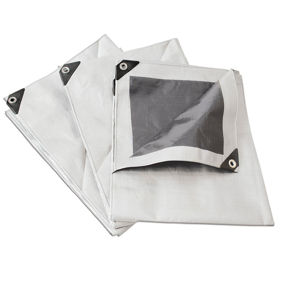 Lona de polietileno reforzada color blanco, 4 x 5 m Surtek LR4X5B