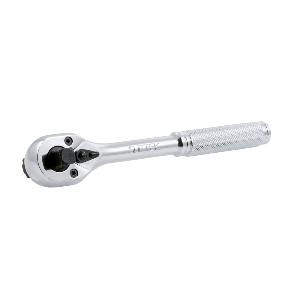 Matraca triple cuadro, cabeza tipo pera, para dados cuadro de 1/4", 3/8", y 1/2" Surtek F5851