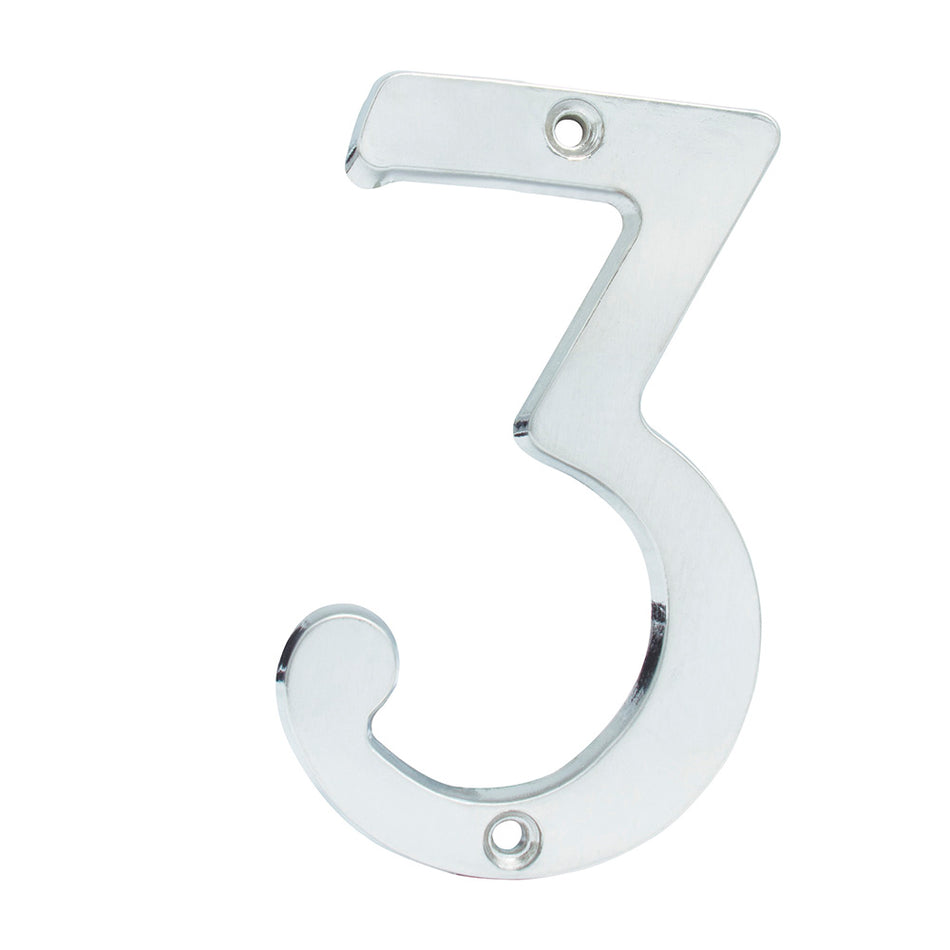 Número 3 slim 4" níquel satinado Lock L6803CS