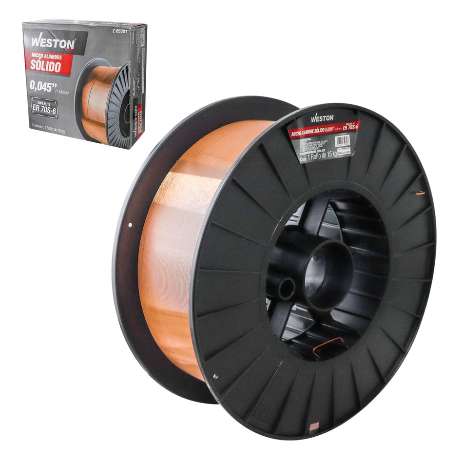 SOLDADURA MICROALAMBRE SÓLIDO 70S-6 .045