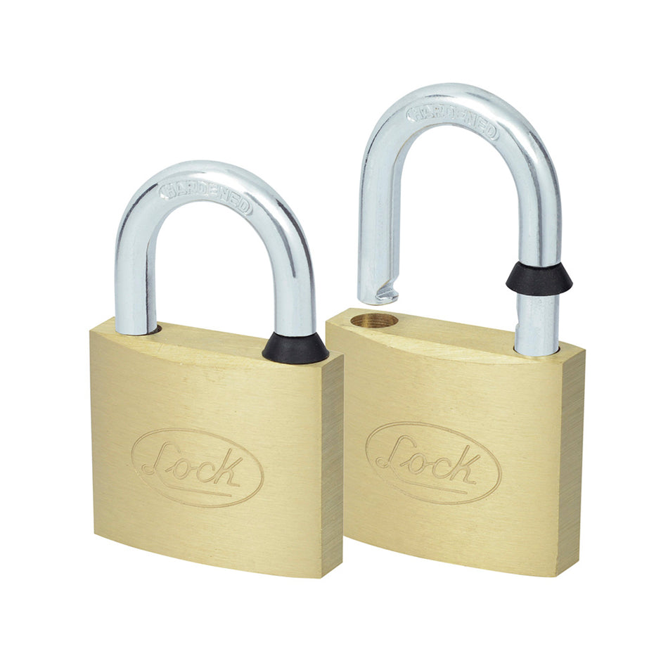 Juego de candados de latón cortos 40 mm, llave estándar, 2 piezas Lock 13CA