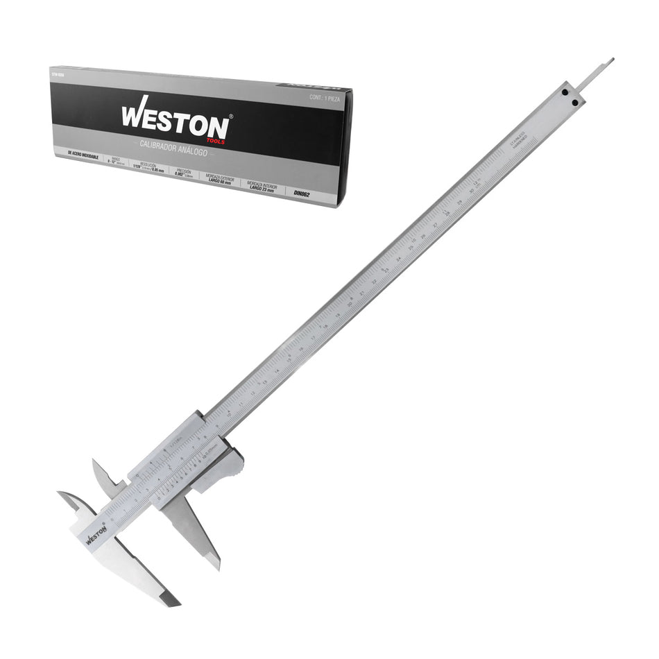 CALIBRADOR VERNIER ACERO INOX. 12", WEST