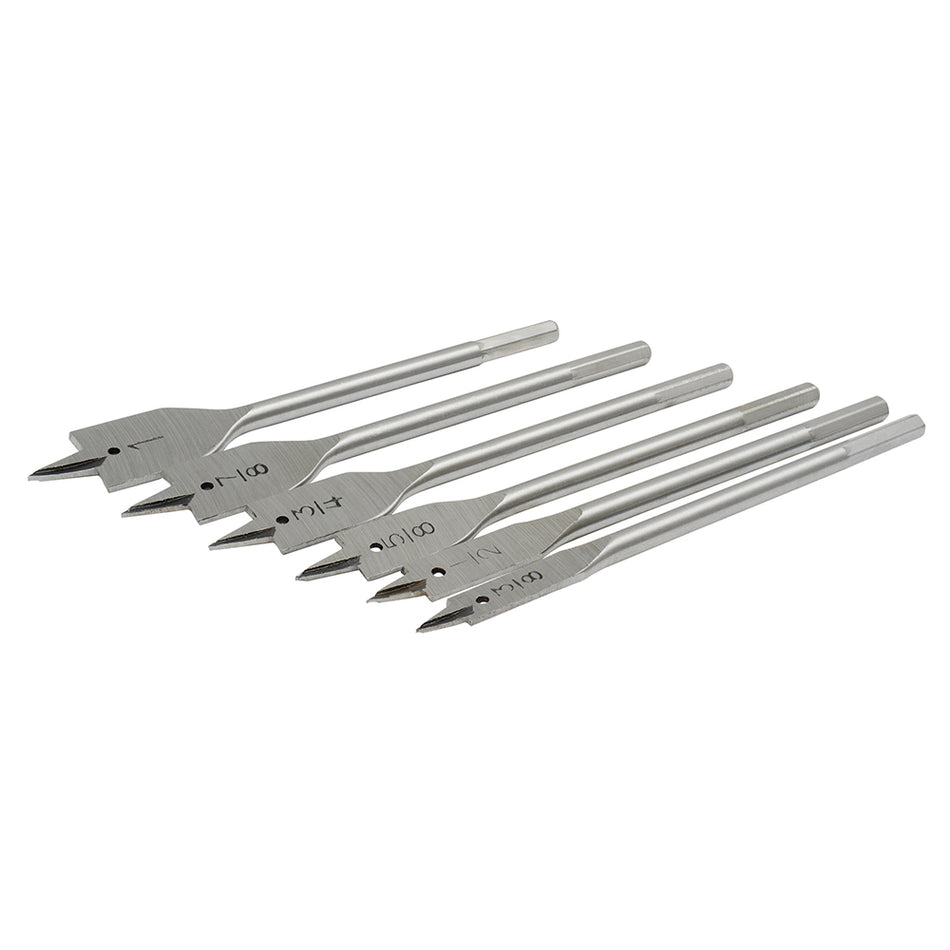 Juego de brocas para madera de acero al carbono tipo manita zanco hexagonal, 6 piezas Surtek JBP6