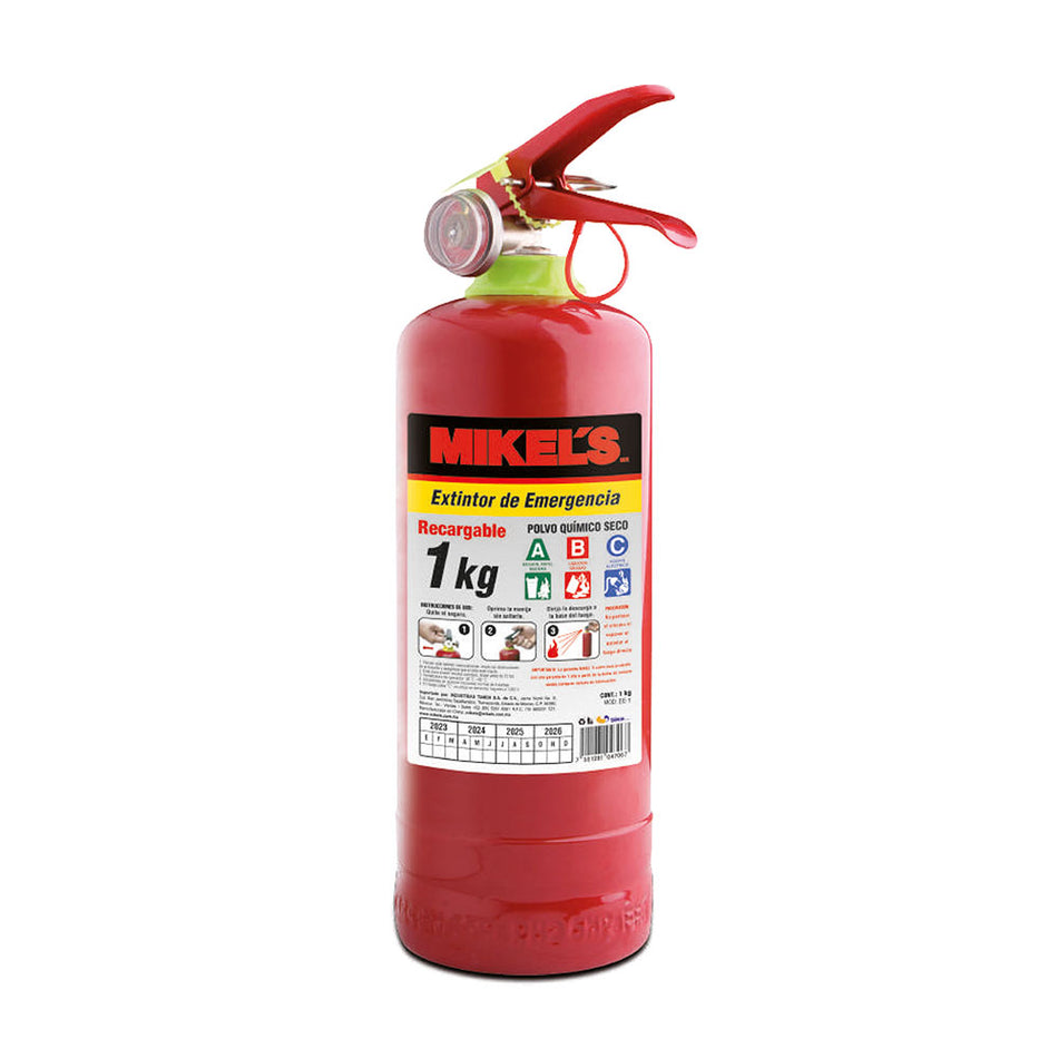 Extintor de emergencia recargable (1 kg) MIKELS EE-1