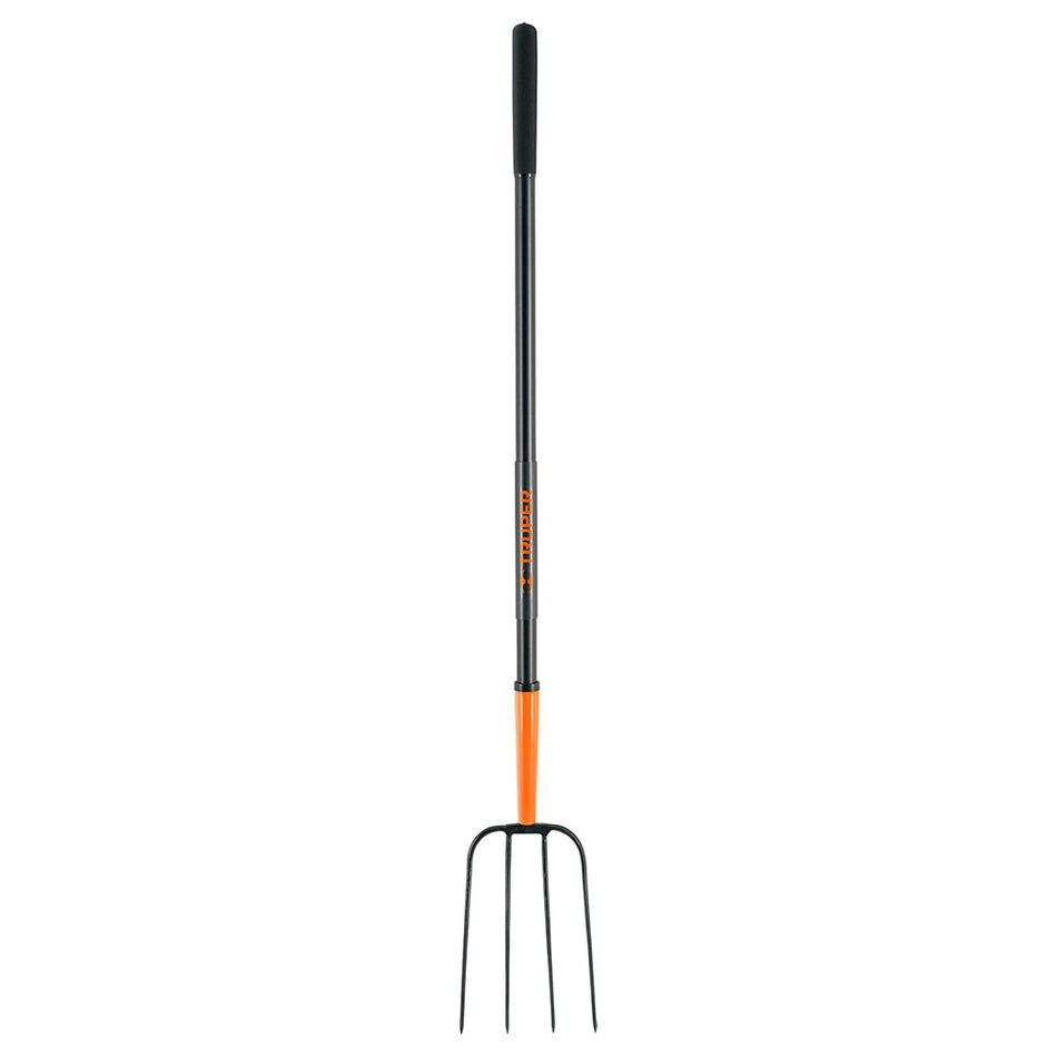 Bieldo para paja, 4 dientes, mango de ac