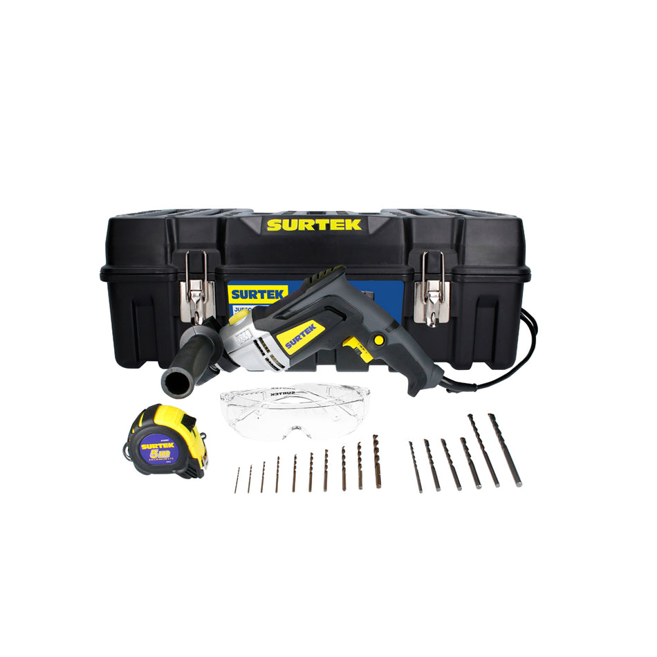 Juego combinado de herramienta con rotomartillo 1/2" 20 piezas, con caja plástica Surtek JP20