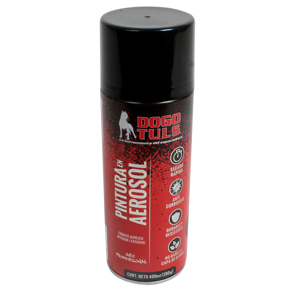 PINTURA AEROSOL BRILLANTE NEGRO 400ml DOGOTULS PA4001