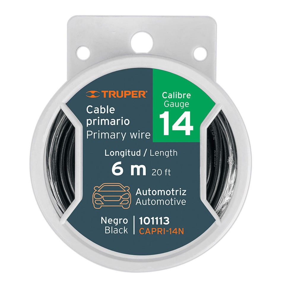 Carrete con 6 m de cable primario negro