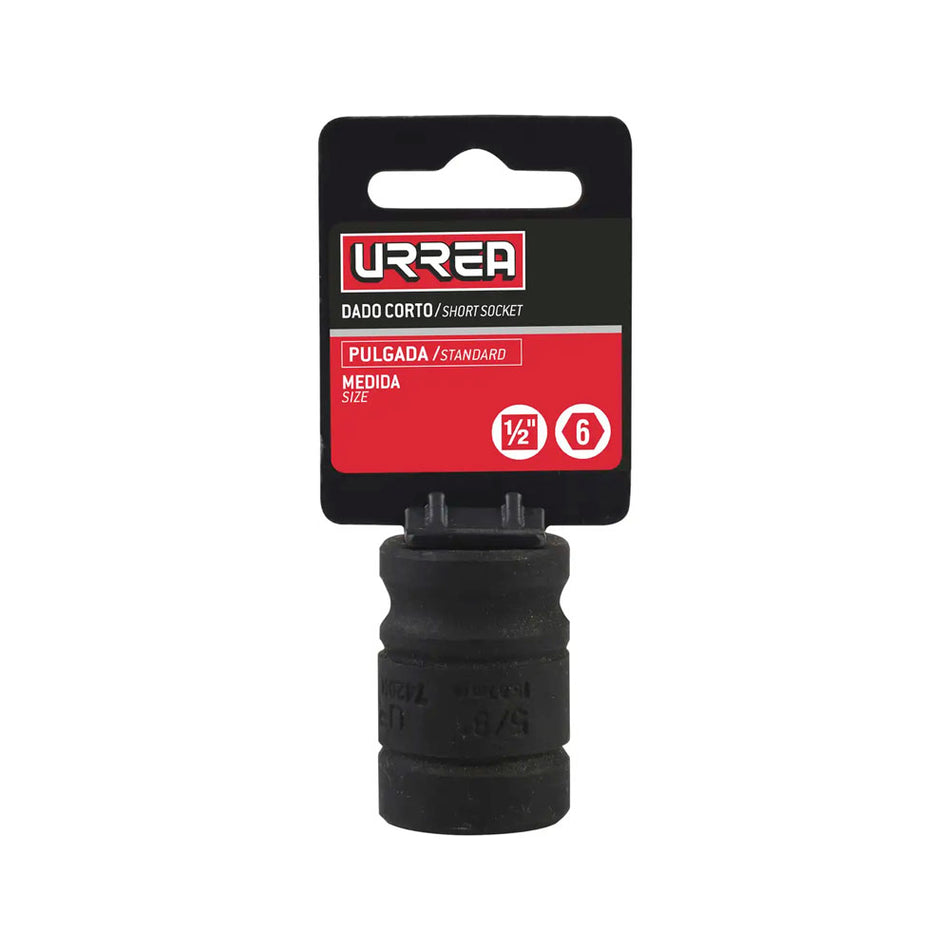 Dado de impacto cuadro de 3/4", 12 puntas, en pulgadas, 2-1/4" Urrea 7536T