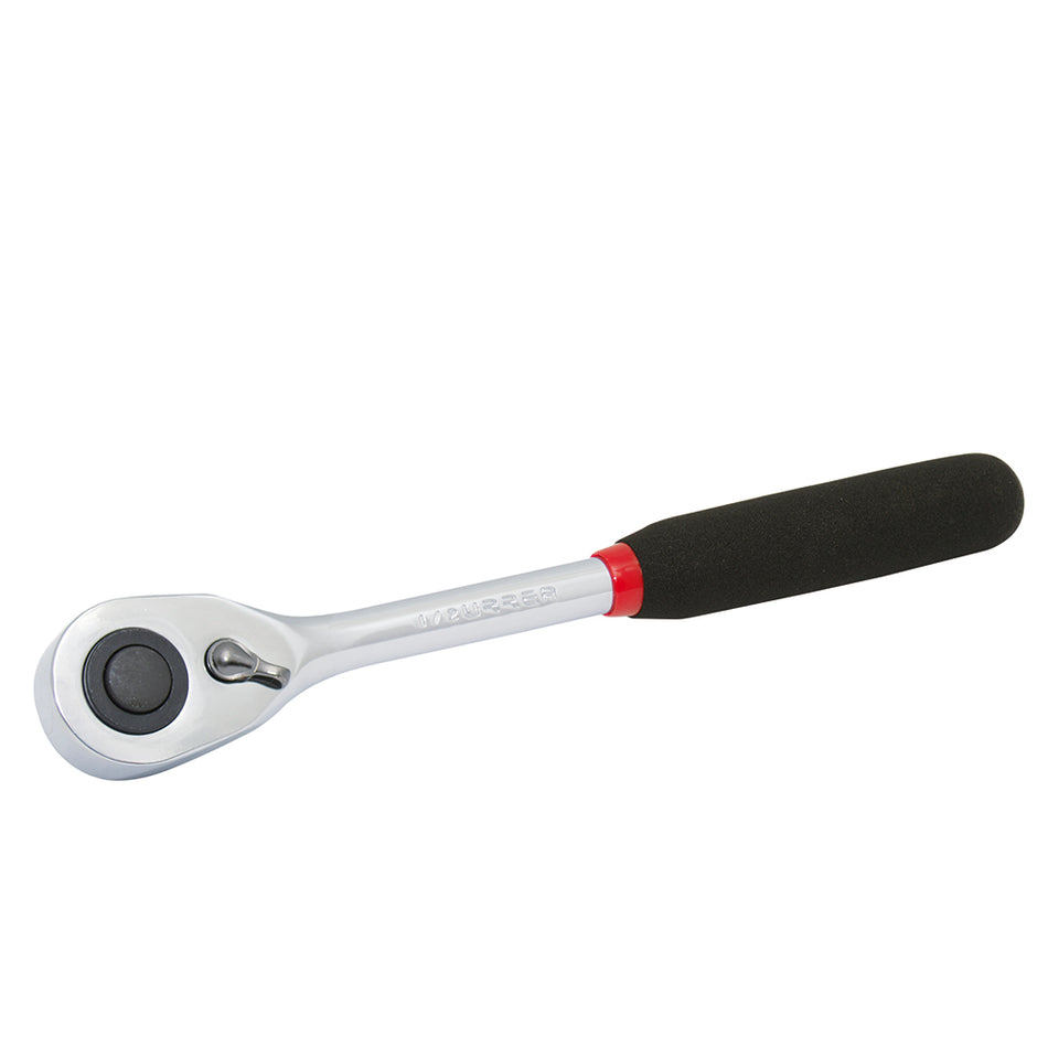 Matraca reversible con mango rubber grip, quick release, para dado cuadro de 1/2" Urrea 5449H