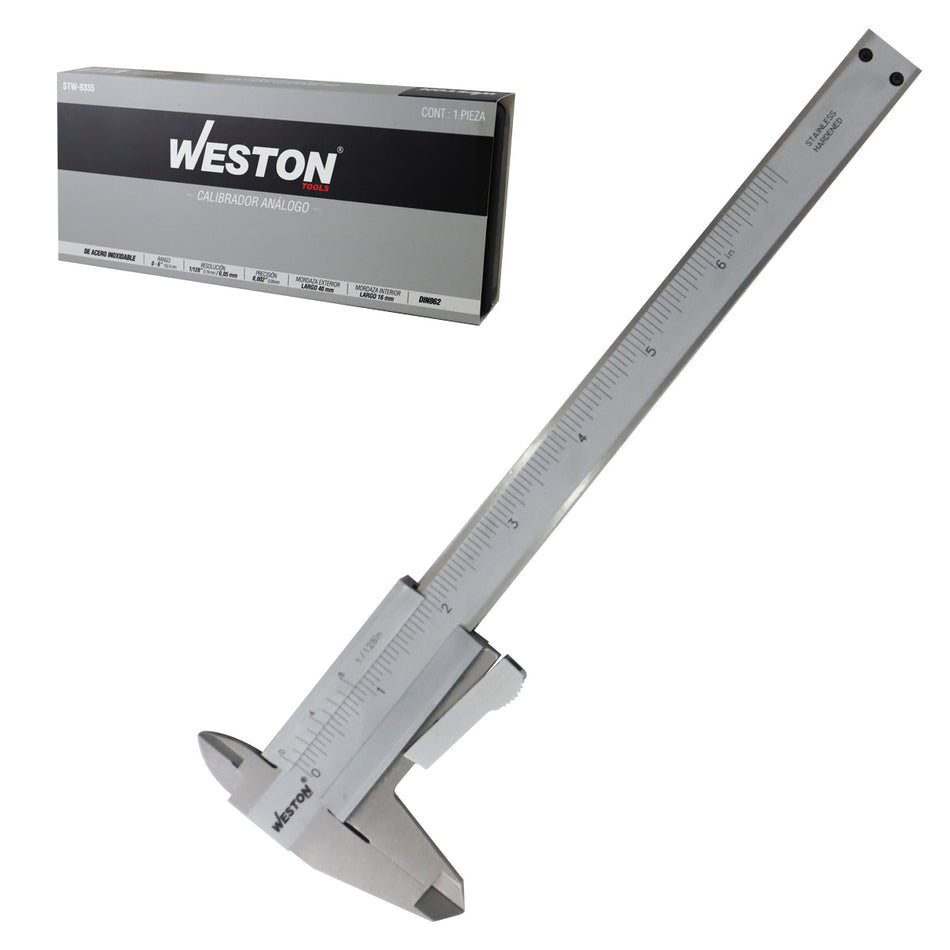 CALIBRADOR VERNIER ACERO INOX. 6", WESTO