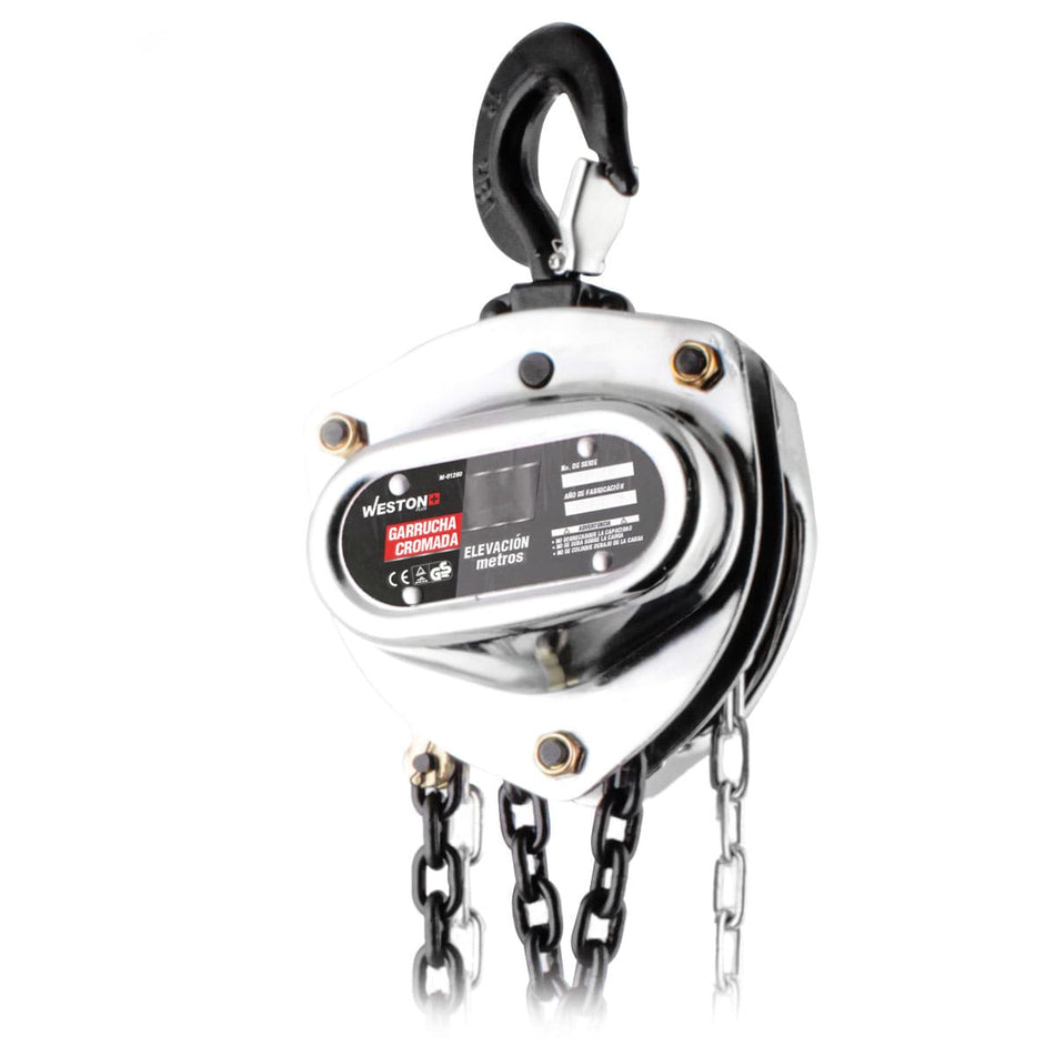 GARRUCHA CROMADA WESTON PLUS 0.5T 3MTS,