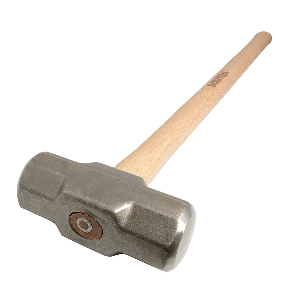 Marro octagonal cabeza forjada con mango largo de madera de 36", 16 lb Surtek MARR16