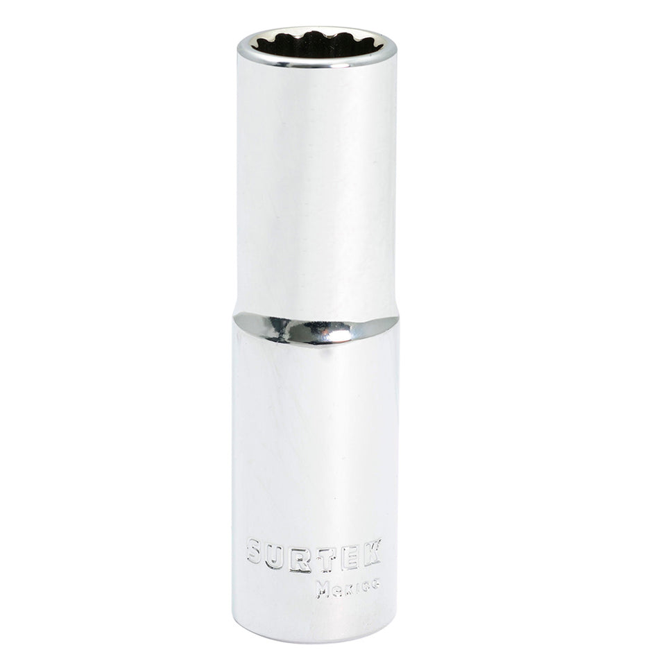 Dado largo cuadro de 1/2", 12 puntas, en pulgadas, 5/8" Surtek F5820L