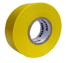 Cinta amarilla para aislar 19 mm x 18 m Surtek 138006