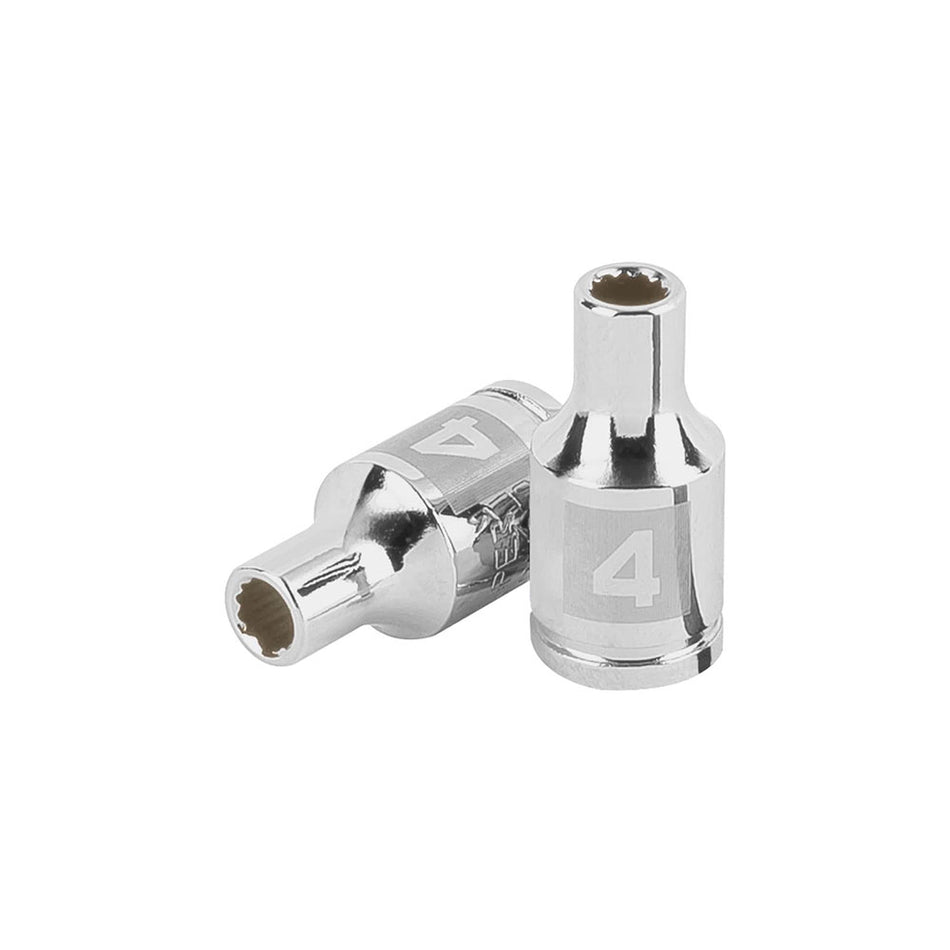 Dado de 4 mm, 12 puntas, cuadro 1/4', Tr