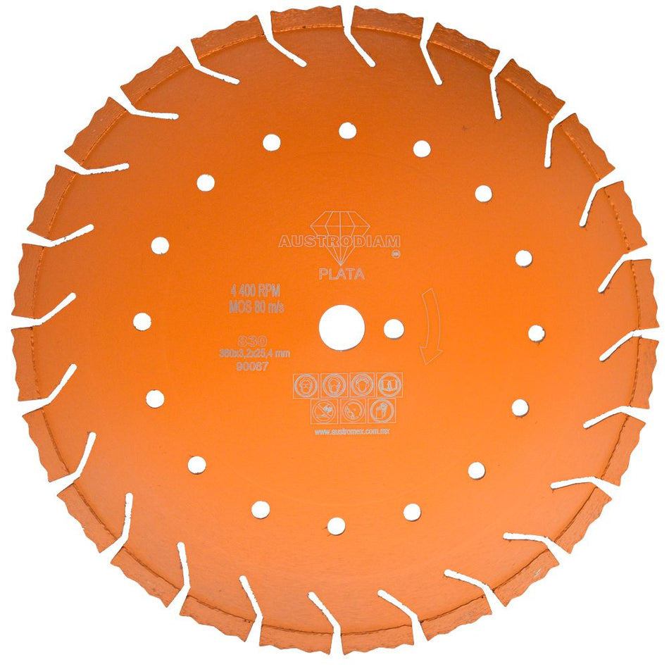 Disco de diamante de 350 x 3.2 x 25.4 mm