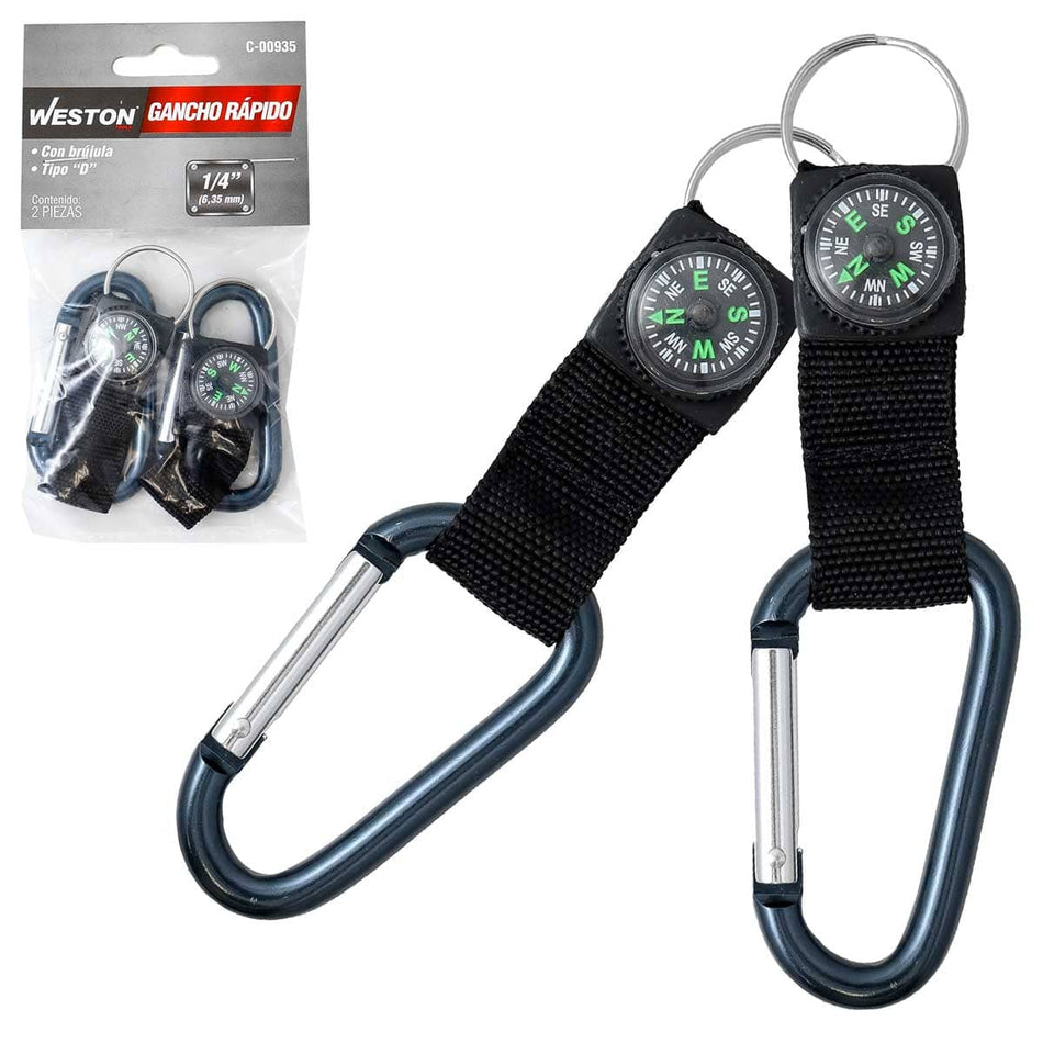 GANCHO RAPIDO DE ALUMINIO C/BRUJULA TIPO