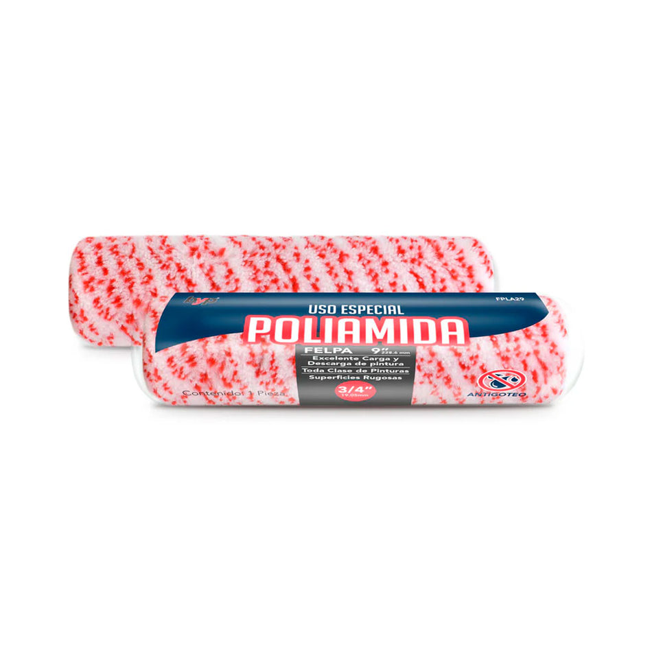 FELPA POLIAMIDA 9" X 3/4", BYP